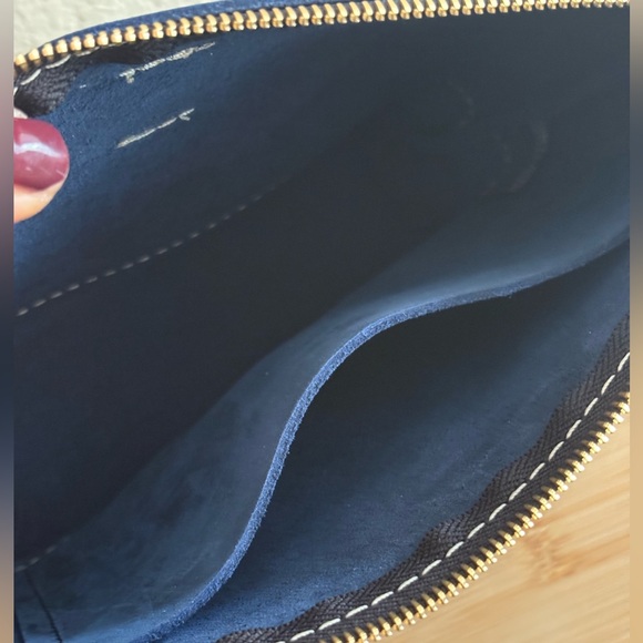 Portland Leather Festival Crossbody Bag Deep Water Cobalt Blue - Picture 7 of 9